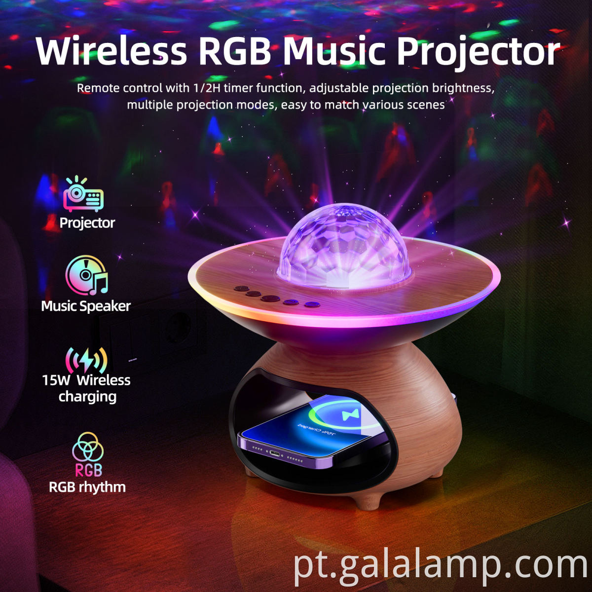Party Ambiance Wireless Projection Lamp